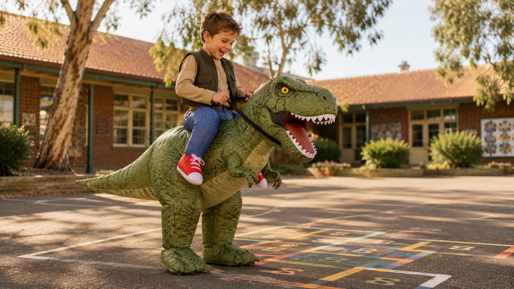 Ride-On Costumes for Aussie Kids — T-Rex, Horse, Pirate Ship & More