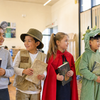 Children in coordinated Book Week group costumes