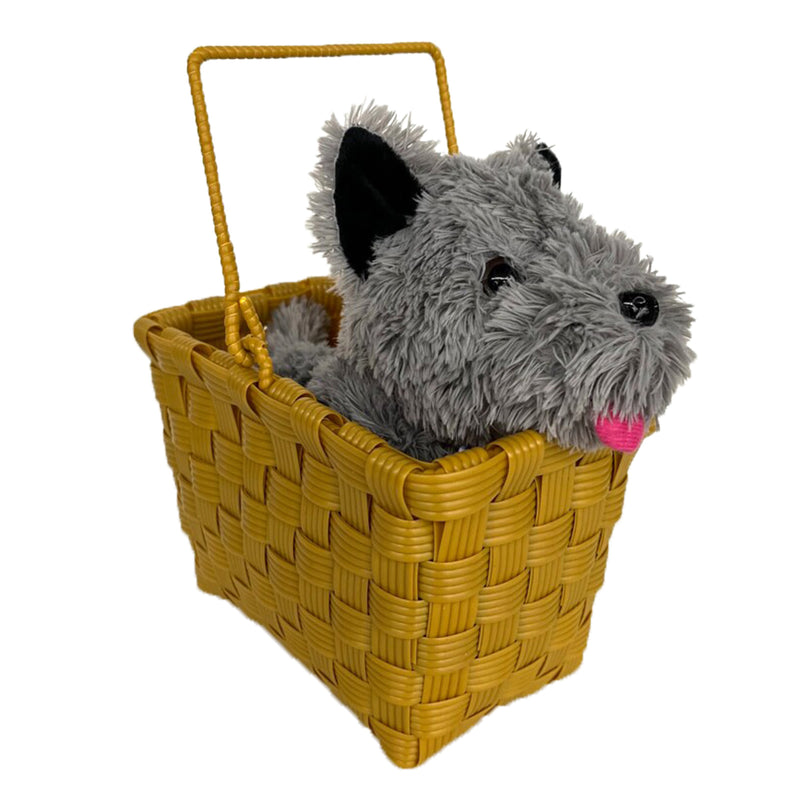 Wizard of Oz Toto Basket - Dorothy Dog Accessory with Plush Toy