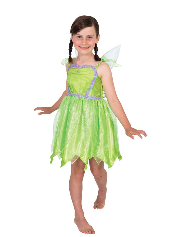 Disney Fairies costume showing purple sequin trim and jagged petal hem detail