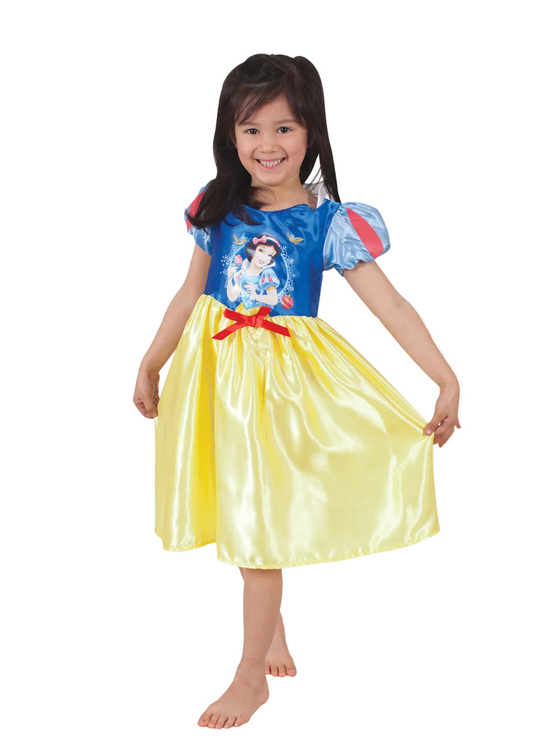 Kids Disney Princess Snow White costume dress with character print bodice and yellow skirt