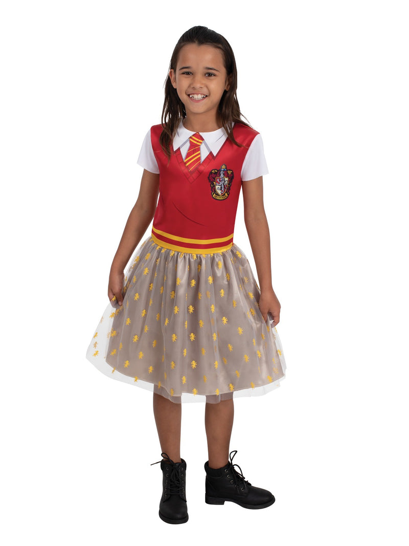 Girls Harry Potter Gryffindor tutu dress with red bodice and gold tulle skirt