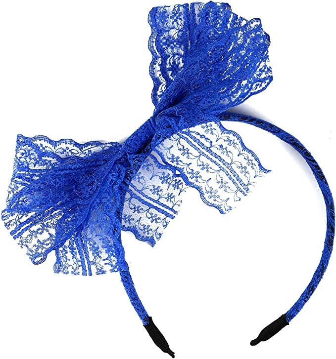 6 color 80's Lace Headband Costume Accessories