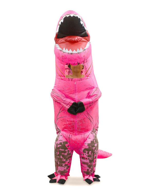 Kids Pink T-REX Inflatable Costume