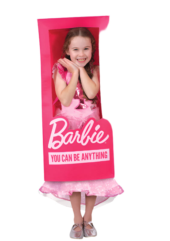 Kids Girls Barbie Lifesize Doll Box Costume
