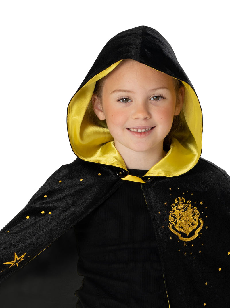Kids Harry Potter Slytherin Robe - Hooded Wizard Cape Costume