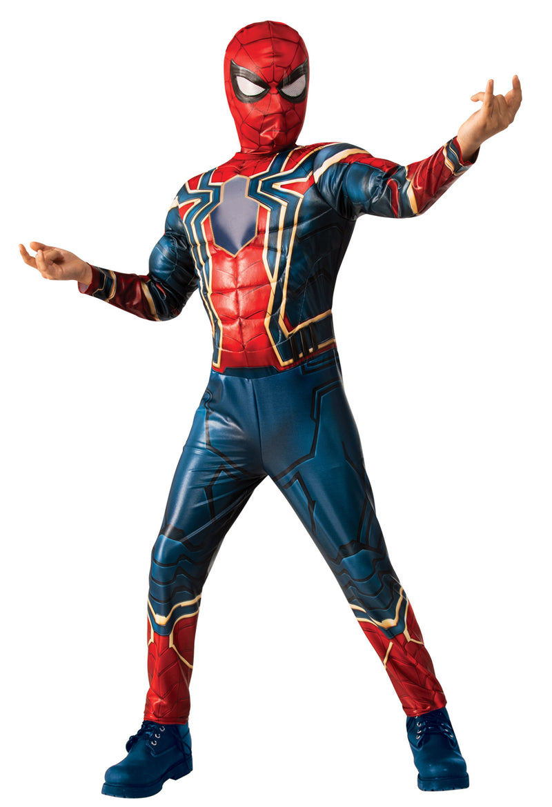 Kids Iron Spider Costume - Deluxe Marvel Muscle Suit with Mask