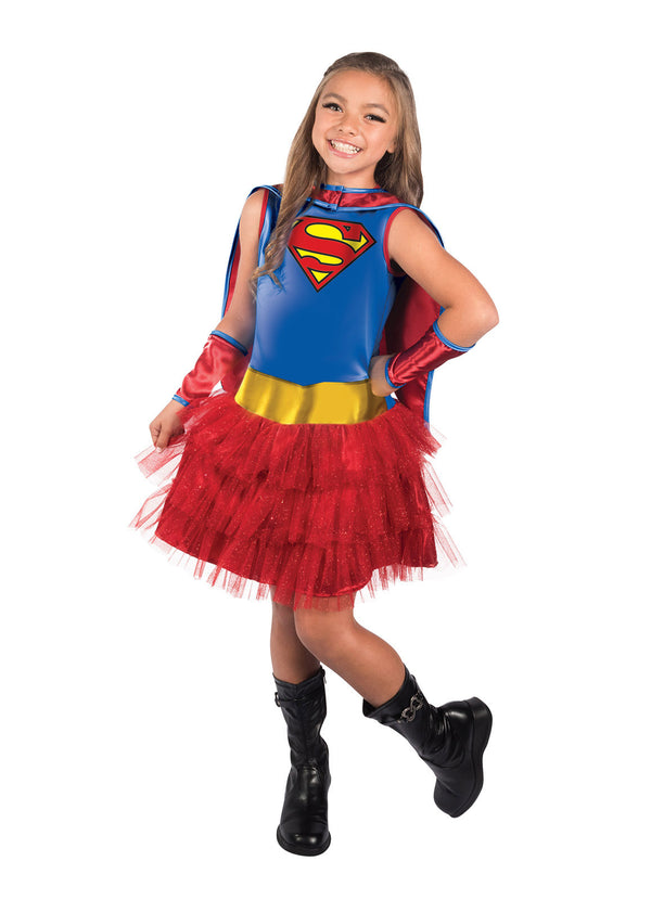 Kids Supergirl Costume Dress - DC Comics Tutu Cape Girls Superhero