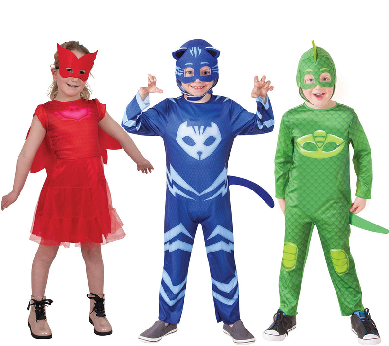 Kids PJ Masks Catboy blue jumpsuit costume with cat ears headpiece and attached tail