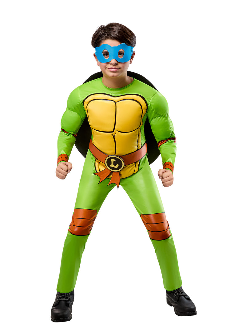 Kids TMNT Deluxe Costume - 4-in-1 Ninja Turtles Jumpsuit with Shells & Masks