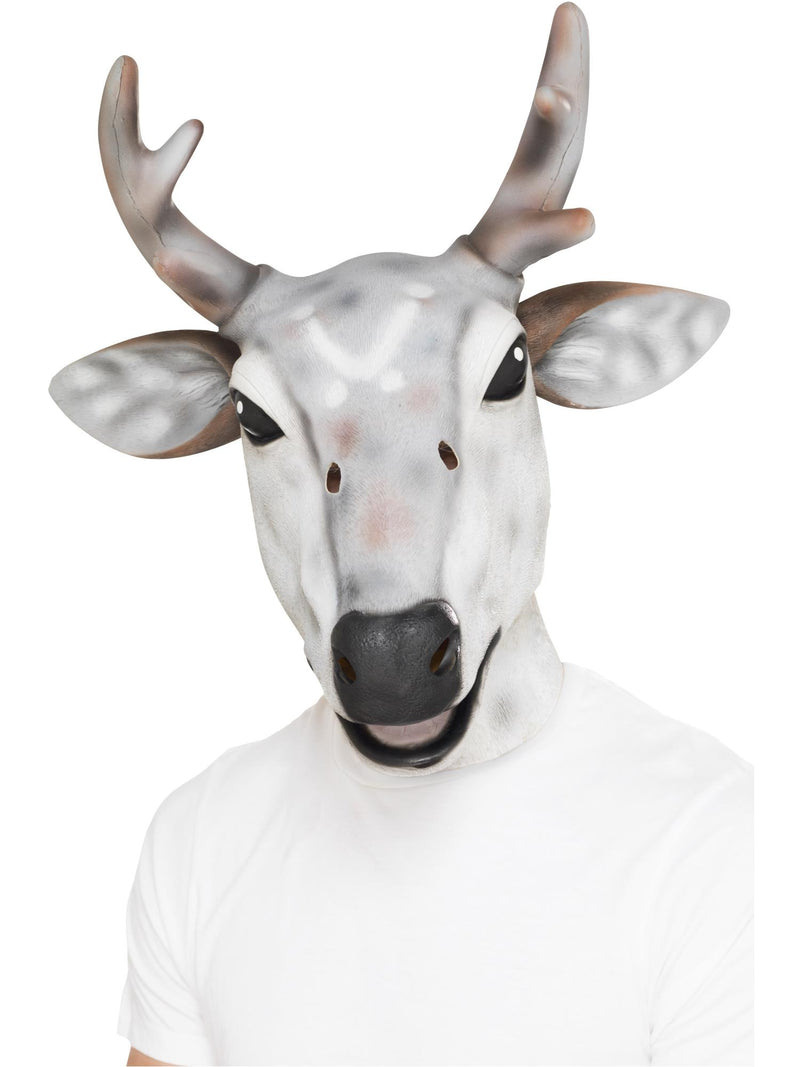 Adult Reindeer Mask - Latex Stag Head Costume Accessory