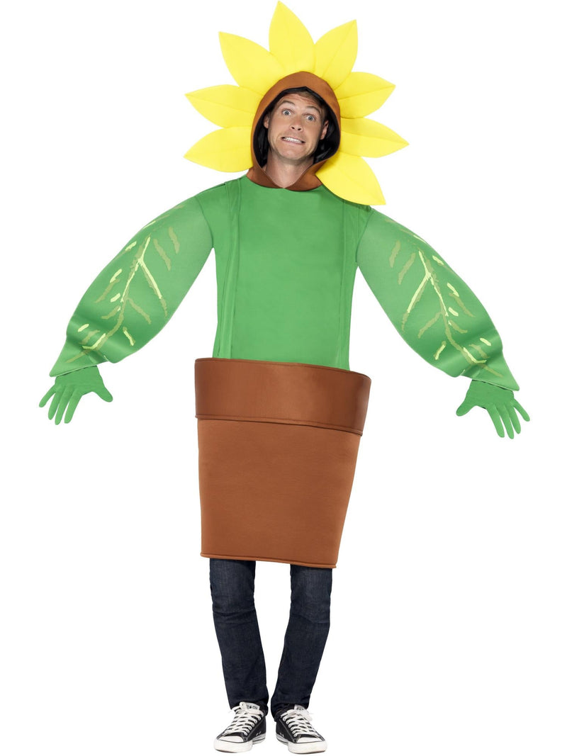 Flower Pot Sunflower Costume with Hood and Gloves