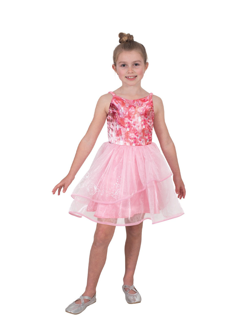 Kids Glinda Wicked Costume - Pink Shimmer Tutu Dress