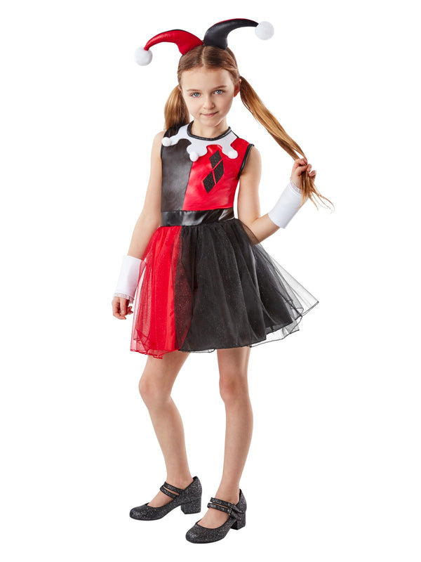 Kids Harley Quinn Costume - DC Comics Jester Dress with Tutu
