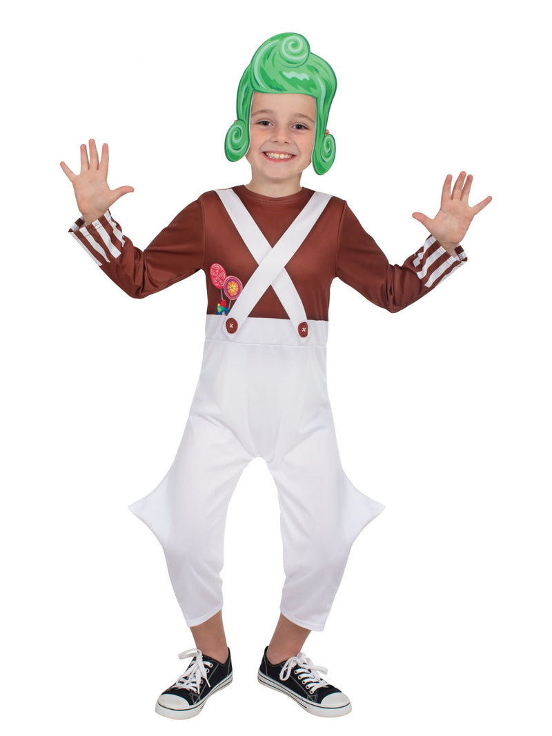 Kids Oompa Loompa Costume - Willy Wonka Factory Worker Outfit