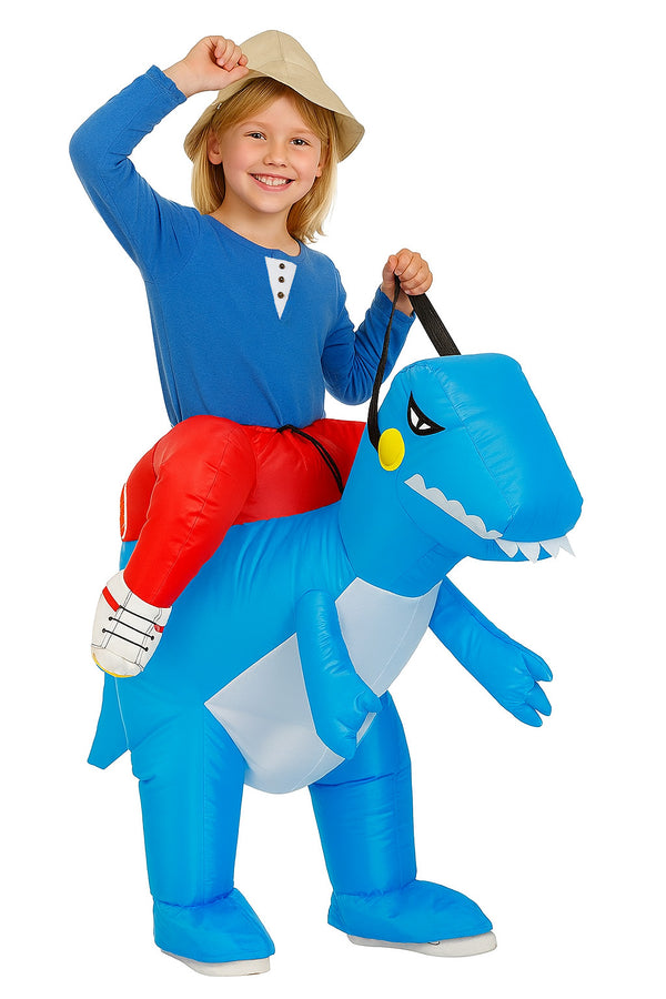 Kids Inflatable Dinosaur Costume - Ride-On T-Rex Piggyback Suit