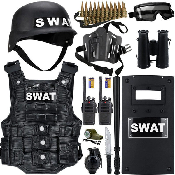 Kids Police SWAT Costume Set Role Play Outfit