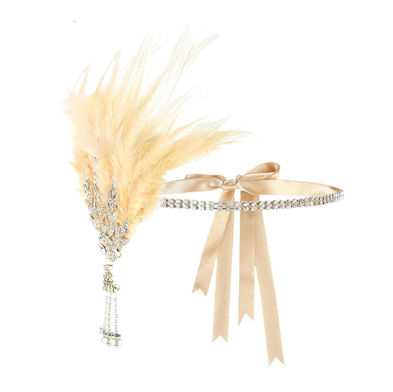 1920s Feather Great Gatsby Flapper Headpiece