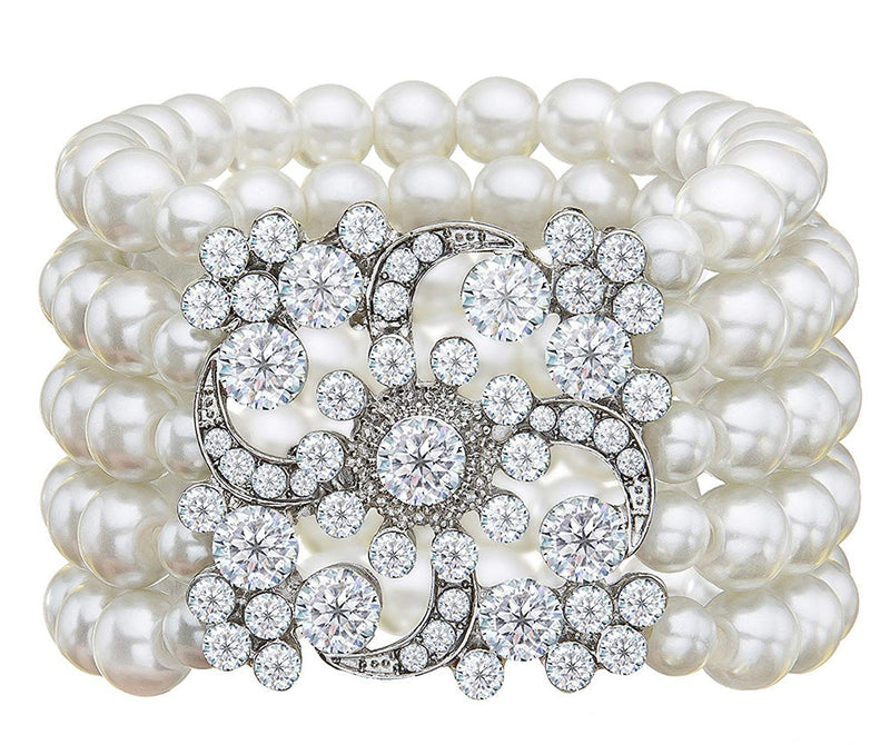 Silver 20s Flapper Vintage Bracelet