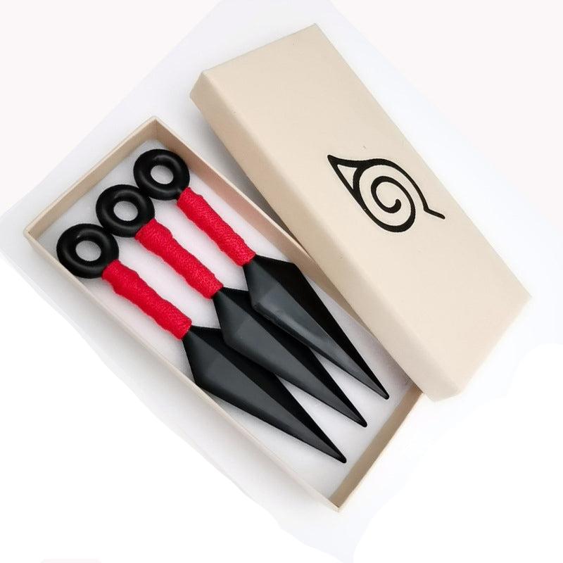 3pc Red Kunai Naruto Kakashi Plastic Ninja Weapon