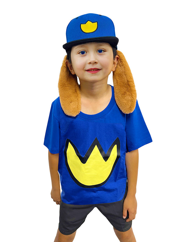 Kids Unisex Dog Man Costume + Hat