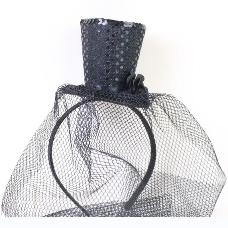 Black Fever Mini Top Hat