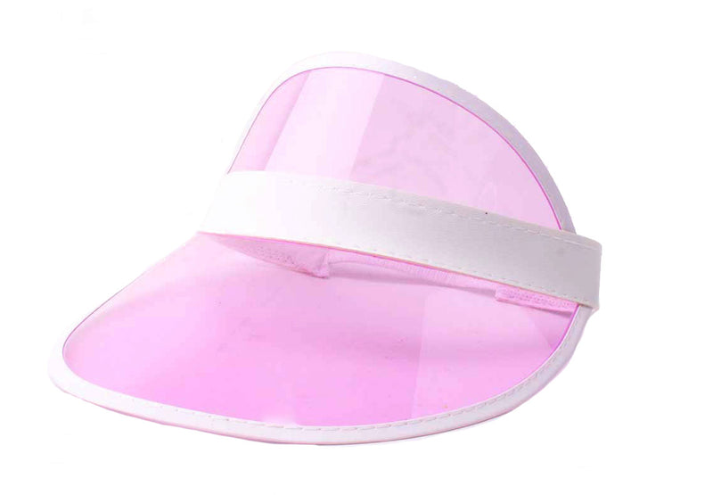 Adult 80s Pink Sun Visor - Retro Casino Dealer Party Accessory