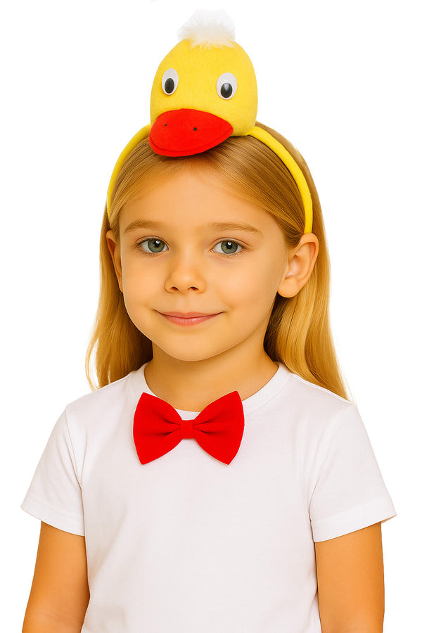 Kids Duck Costume Accessory Set - Farmyard Animal Headband & Tail