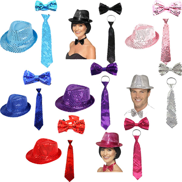 Sequin Hat Necktie Bow Tie accessories