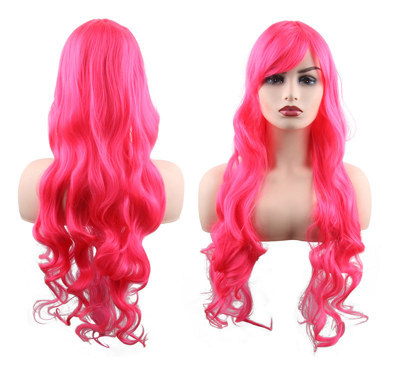 Long Wavy Hot Pink Wig