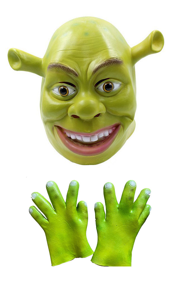 Shrek headpiece and gloves set