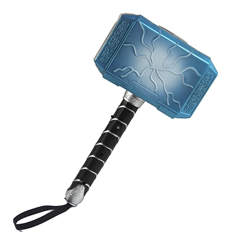 Kids Thunder God Hammer Toy - Light-Up Sound Effects Costume Weapon