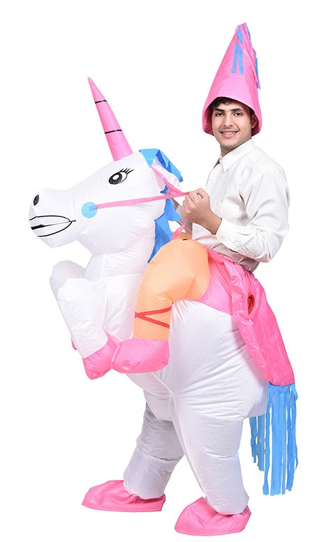 Unicorn carry me inflatable costume