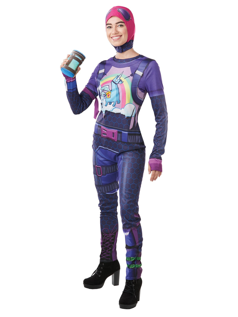 Womens Fortnite Brite Bomber Costume - Licensed Gaming Jumpsuit