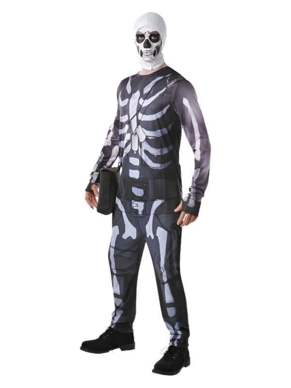 Mens Adult Fortnite Skull Trooper Skeleton JUMPSUIT ONLY