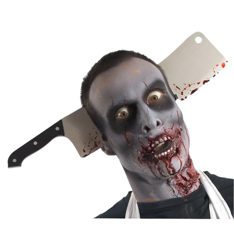 Zombie Kitchen Knife Through Head Halloween