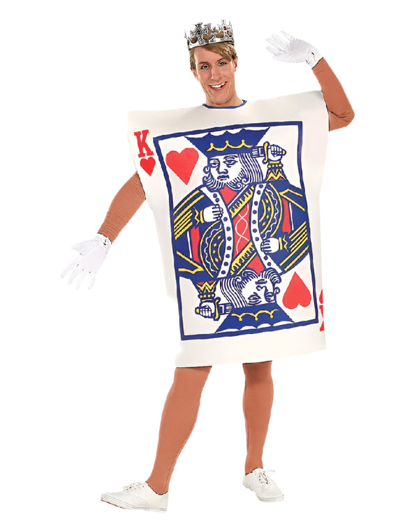 Mens King Of Hearts Alice Poker Playing Card Halloween Costume