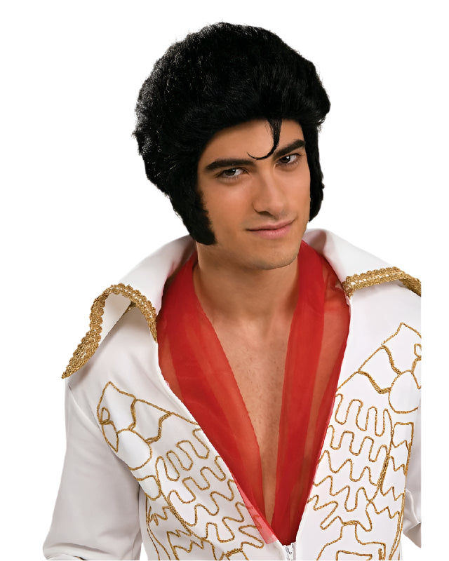 Mens Adult Elvis Presely King 50s Rock & Roll Star Costume Accessory Wig
