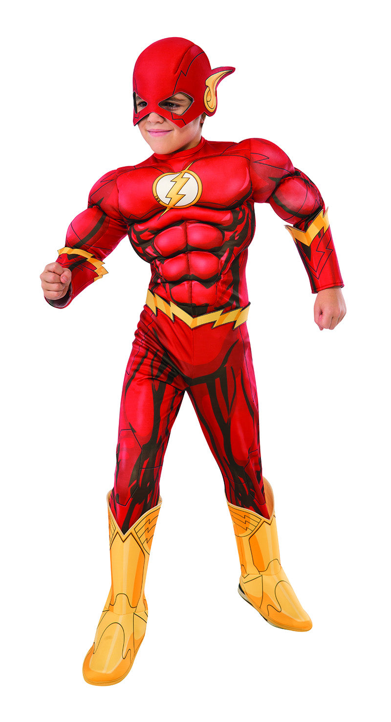 Superhero Photo Real Muscle Chest Kids Flash Costume DC Comics Costume
