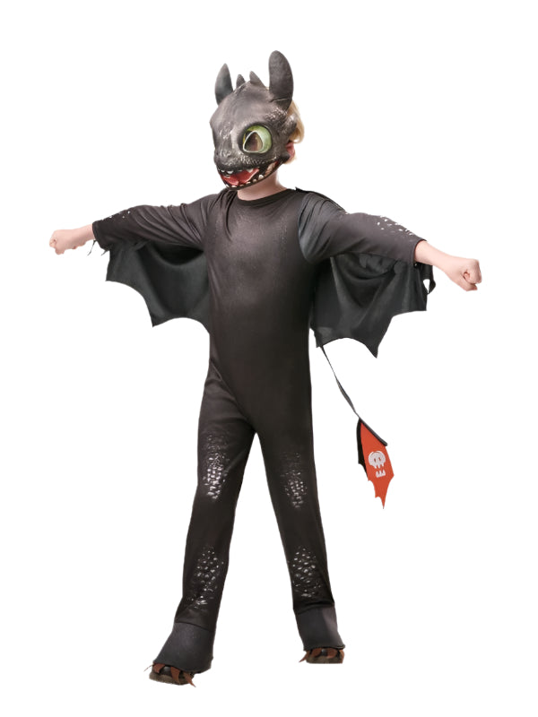 How to Train Your Dragon 3 Toothless Night Fury Child Boy Costume