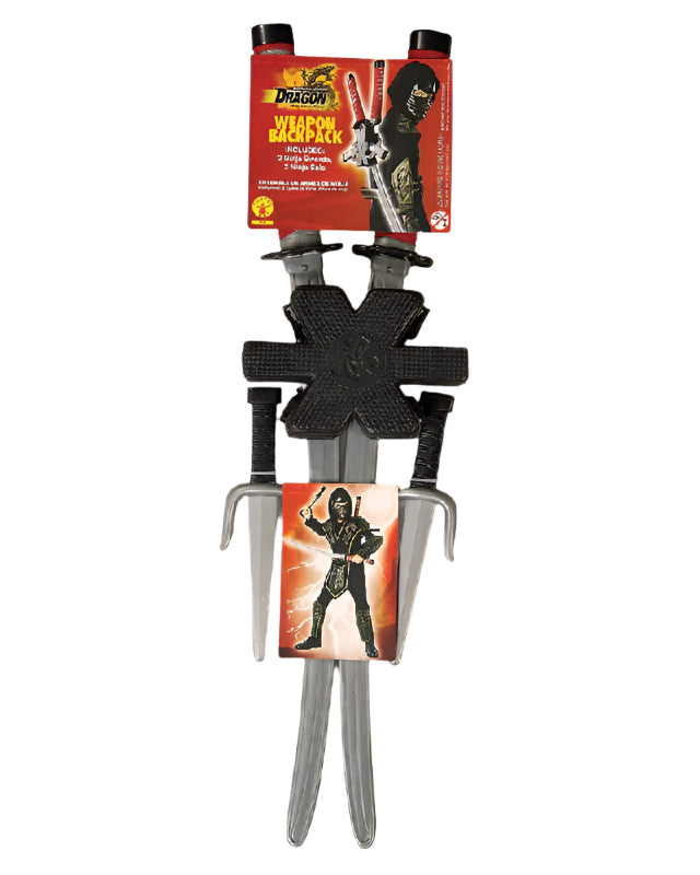 Dragon Ninja Weapon Set Backpack X Back Sword Sai