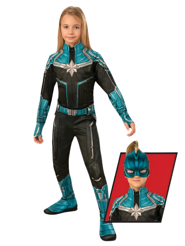 Classic Captain Marvel Knee Suit Hero Avengers End Game Carol Danvers Cosplay Suit