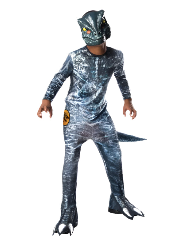 Velociraptor Blue Moveable Jaw Kids Trex Costume