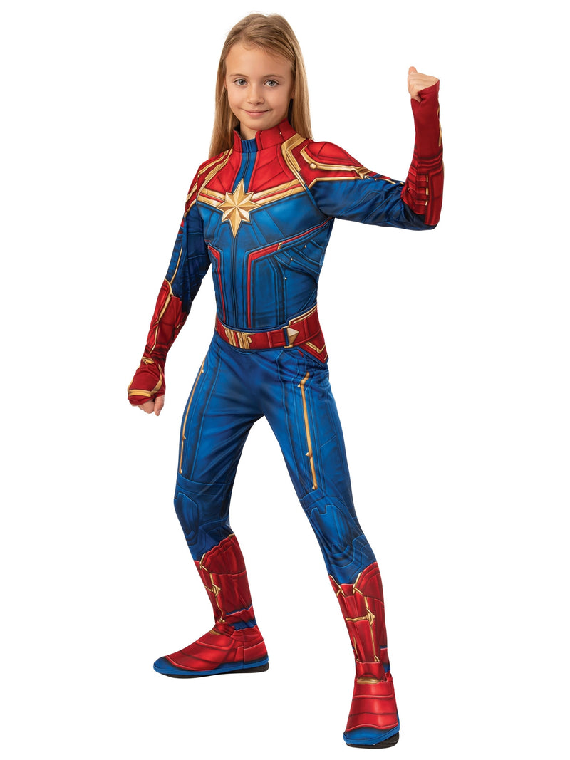 Kids Captain Marvel Costume - Marvel Superhero Jumpsuit with Mask