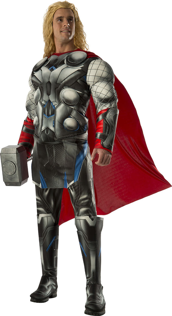 Thor Avengers Deluxe Muscle Marvel Superhero Hero Halloween Mens Costume