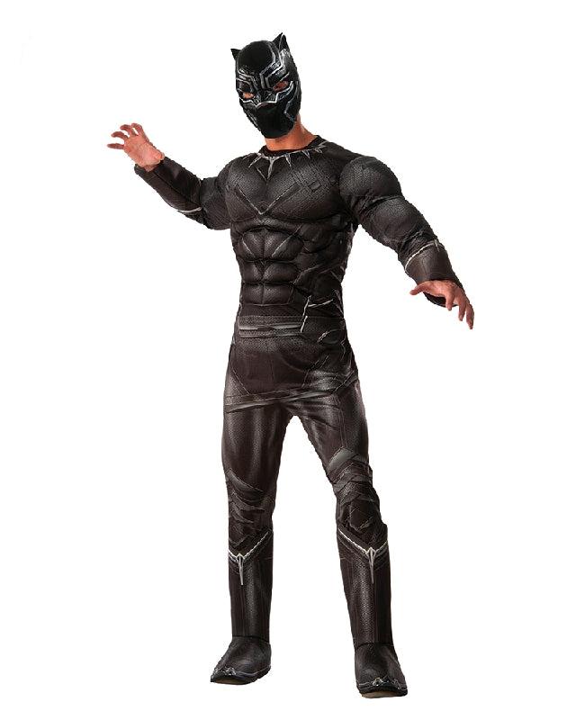 Adult Mens Deluxe Black Panther Civil War Deluxe Costume Mask Halloween Party