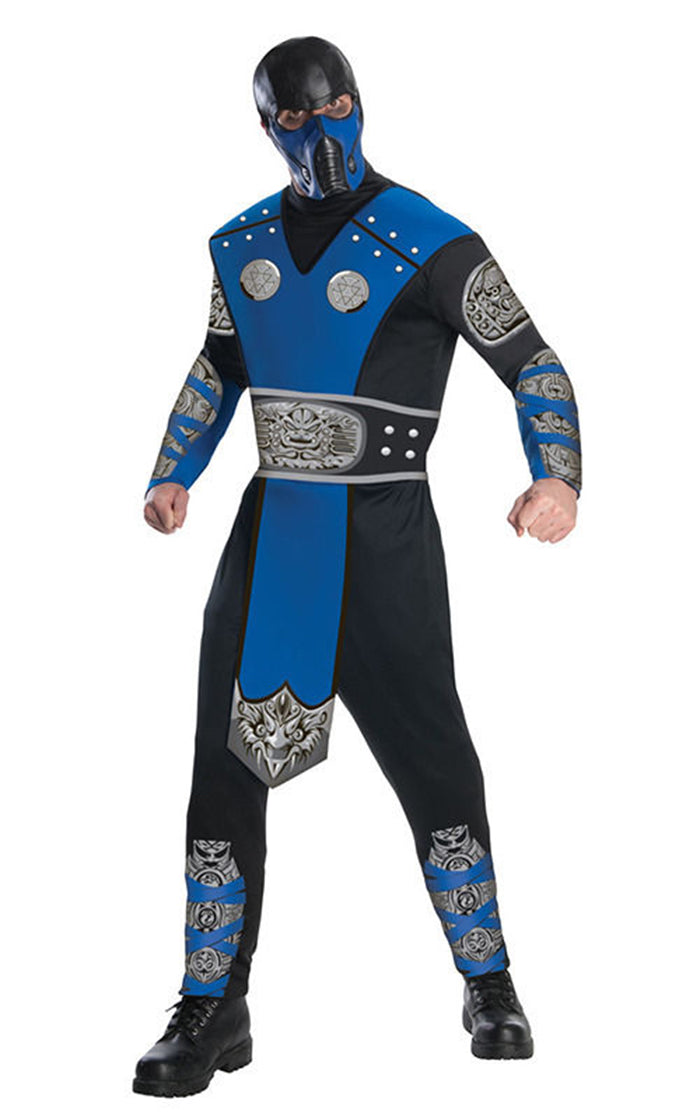 Mens Subzero Mortal Kombat Ninja Karate Costume