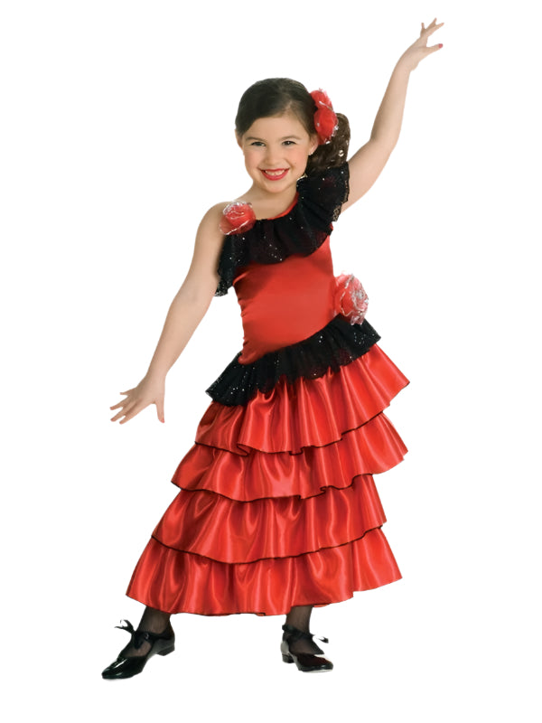 Kids Spanish Princess Flamenco Costume