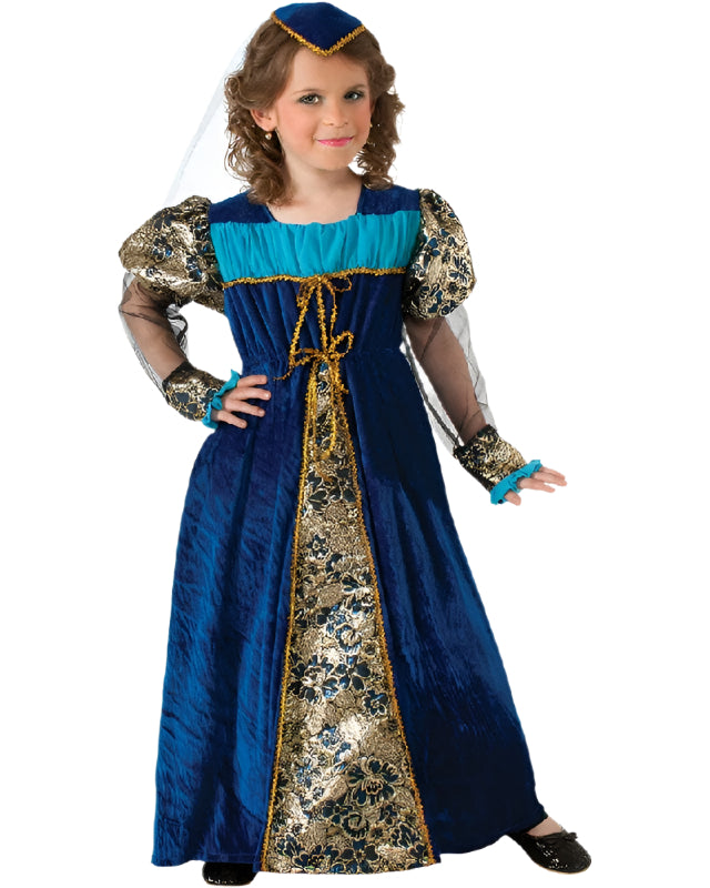 Girls Camelot Princess Kids Medieval Child Halloween Dress Party Costume