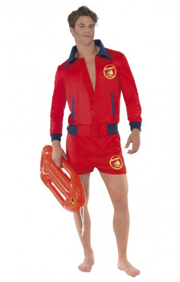 Mens Baywatch Beach Lifeguard Uniform Costume